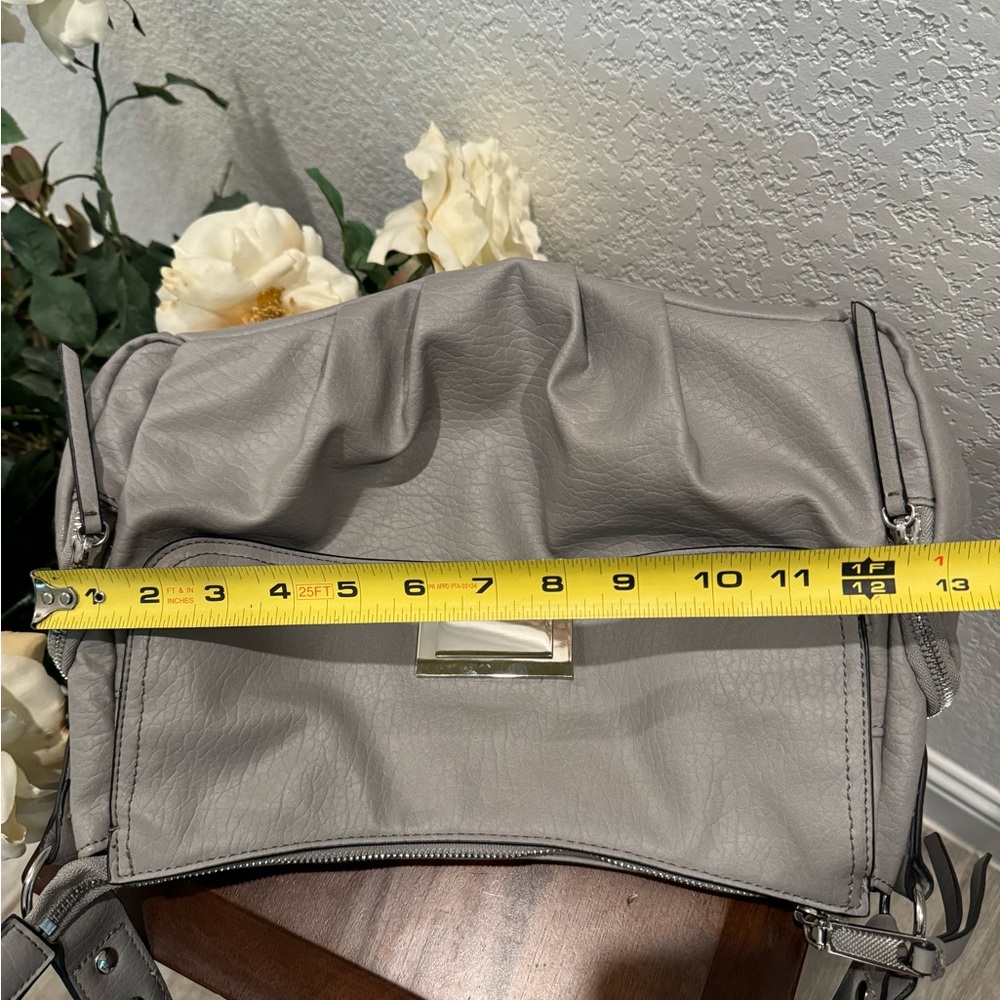 Juicy Couture Gray Leather with Royal Blue Interior Shoulder Purse - Picture 11 of 15